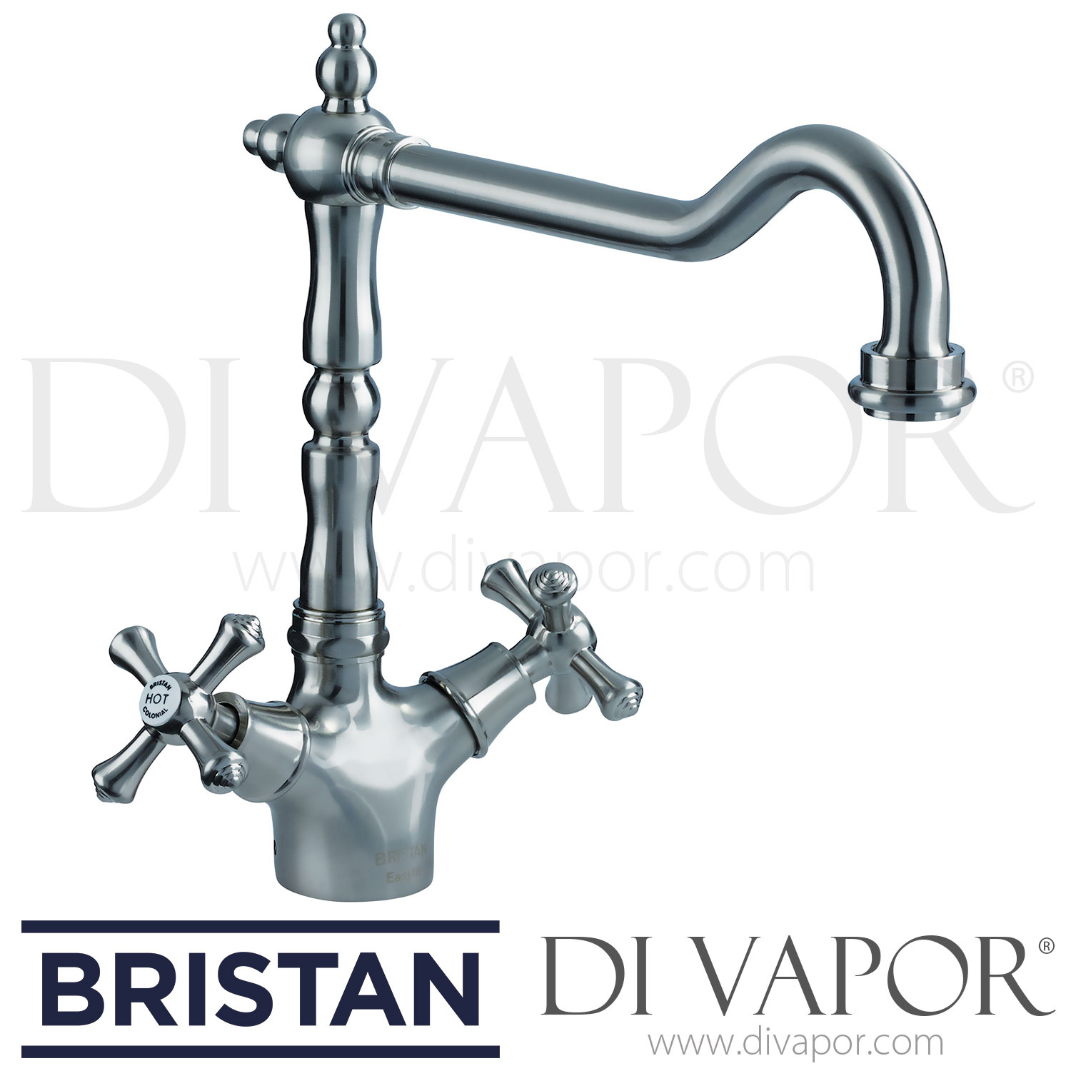 Bristan K SNK EF BN Colonial Easyfit Sink Mixer Brushed Nickel